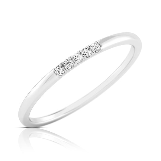 Half Eternity Diamond Band - Thin Diamond Wedding Ring