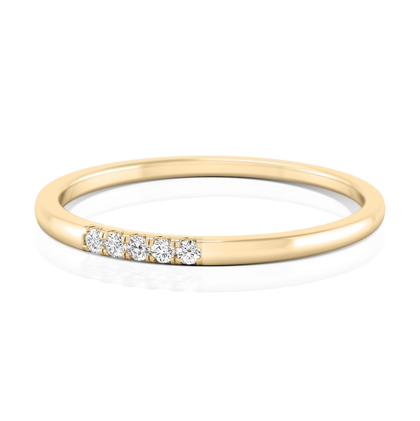 Half Eternity Diamond Band - Thin Diamond Wedding Ring