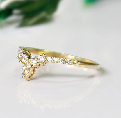 Diamond Wedding Band Ring in 14K Rose Gold Finish-Ring-AJUKEnterprise