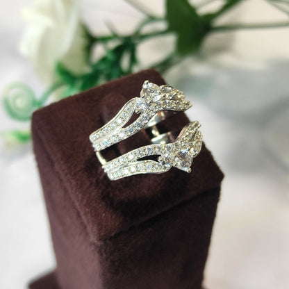 Tiara Diamond Wedding Ring Jacket For Engagement - Ring Guards