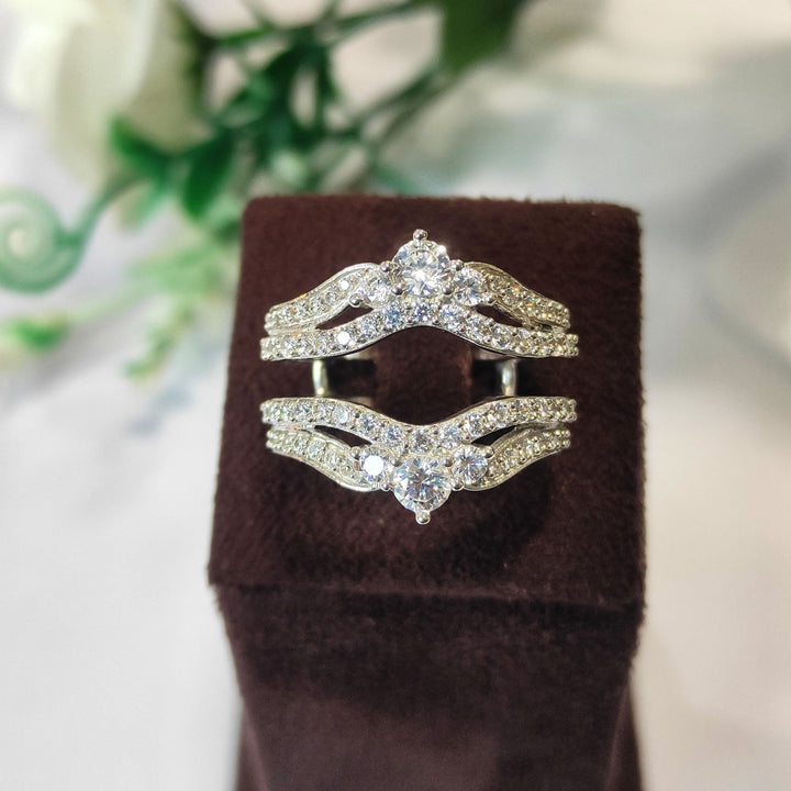 Tiara Diamond Wedding Ring Jacket For Engagement - Ring Guards