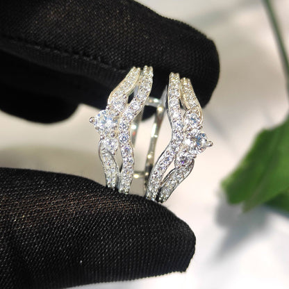 Tiara Diamond Wedding Ring Jacket For Engagement - Ring Guards