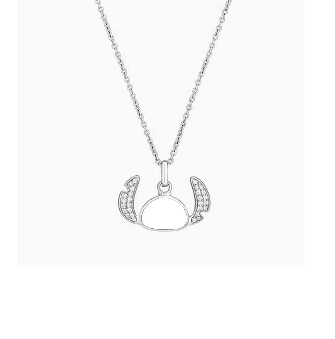 Cute Little Monster Pendant Necklace 18" 925 Sterling Silver
