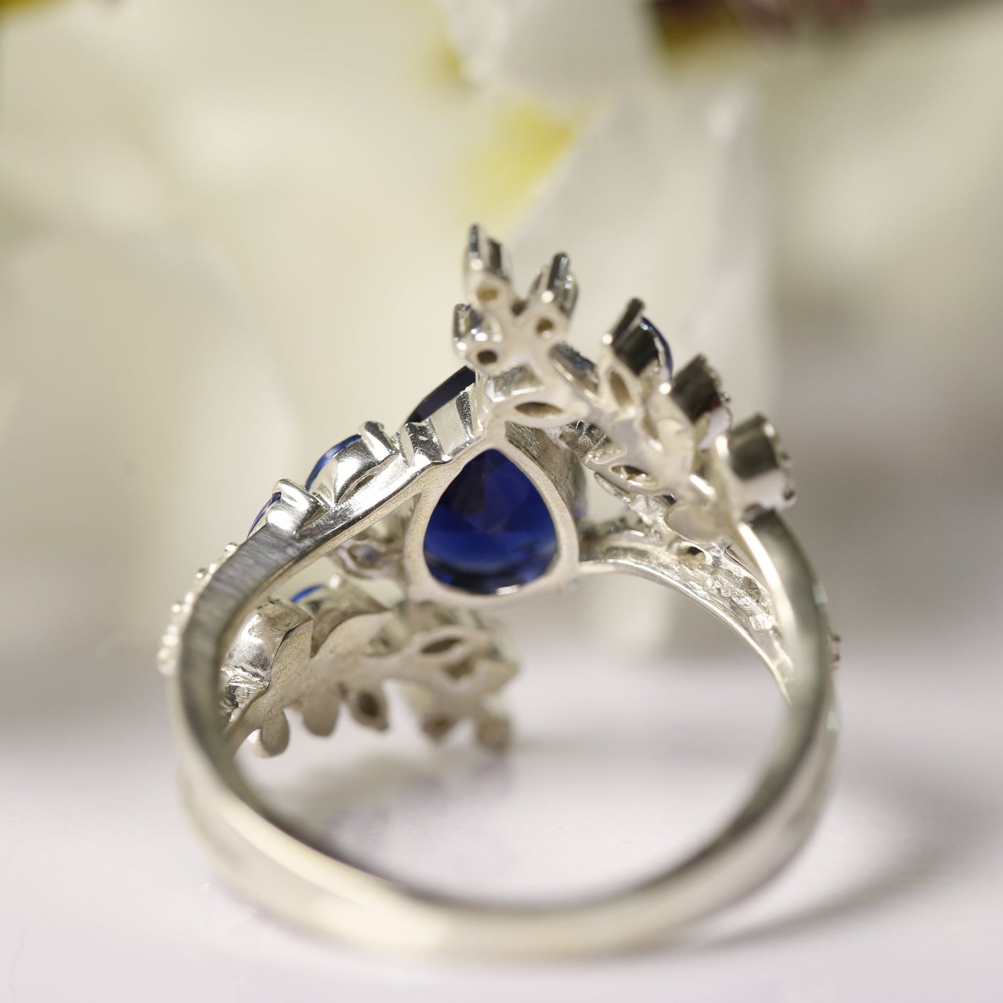 Nature Inspired Leaf Engagement Ring - Unique Promise Ring For Her