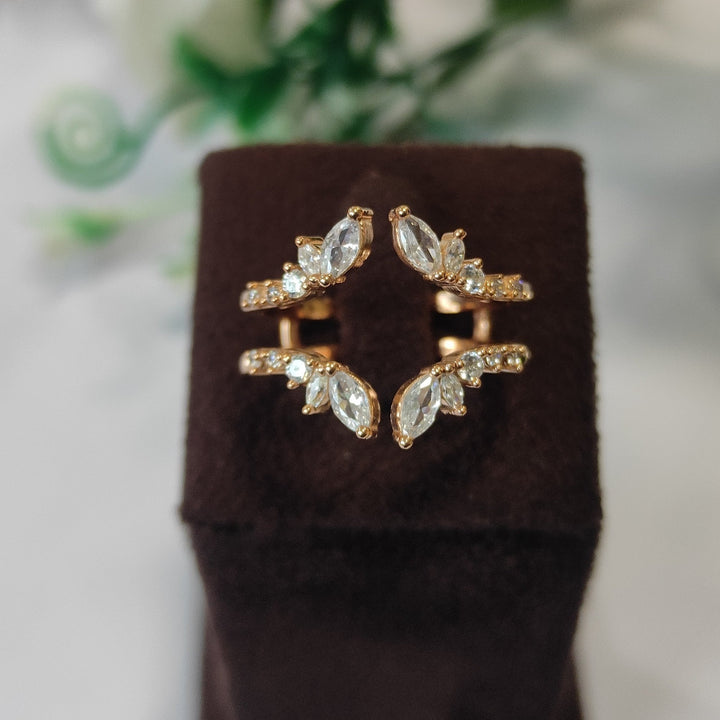 Open Leaf Engagement Ring Enhacer For Wedding