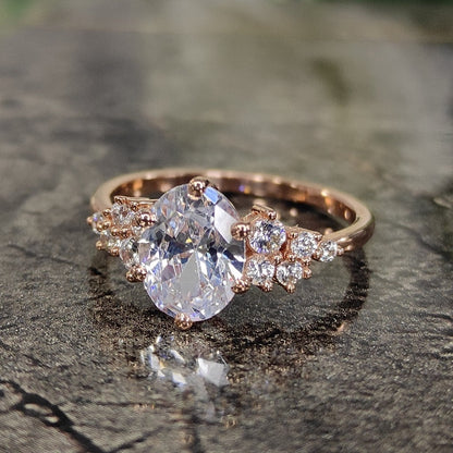 White Diamond Wedding Engagement Ring