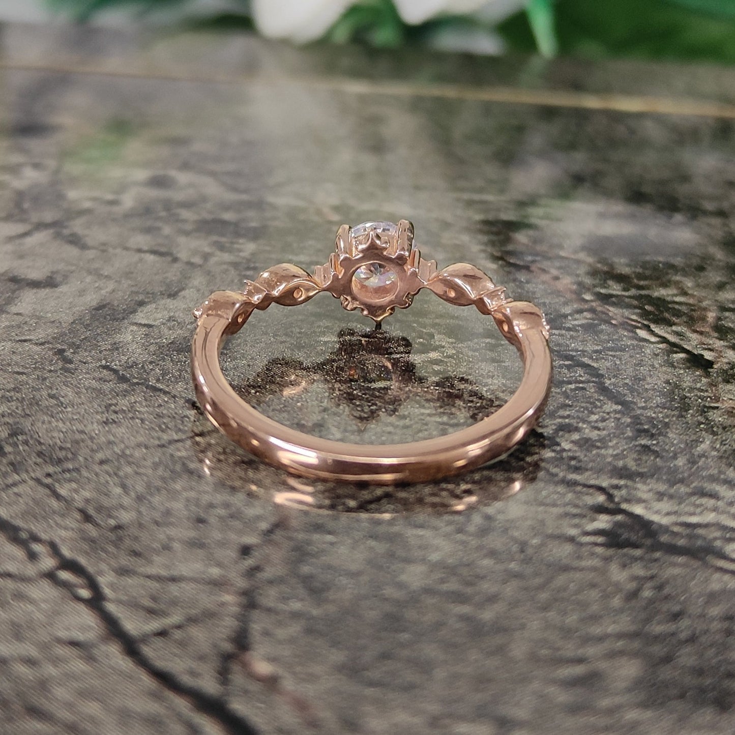 Vintage Moissanite Ring Engagement Ring