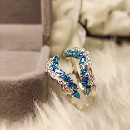 Blue Topaz & Diamond Wrap Ring Jacket