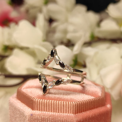 Black Diamond Wedding Enhancer Wrap Ring