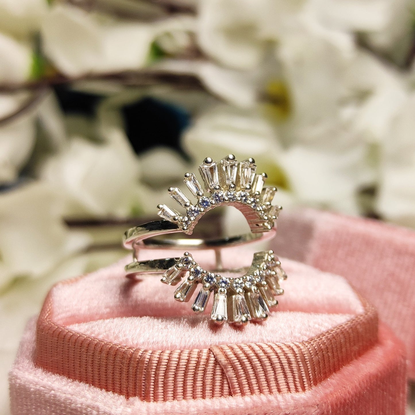 Baguette Diamond Wedding & Engagement Ring Enhancer