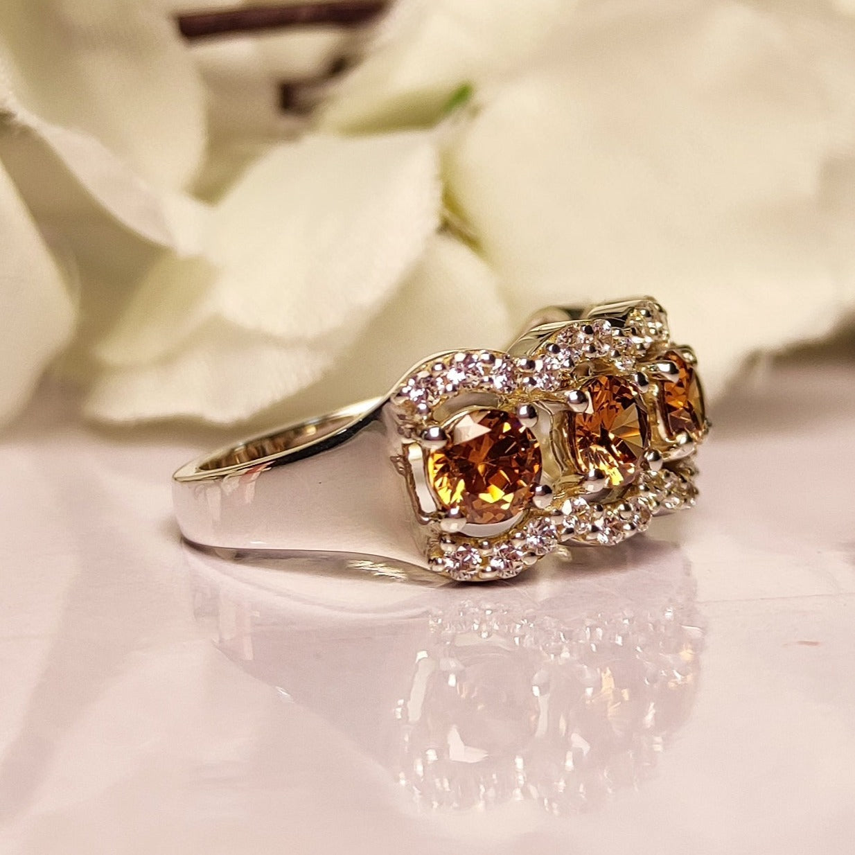 2.50 ct Dark Brown Smokey diamond Vintage Ring - Gift For Wife
