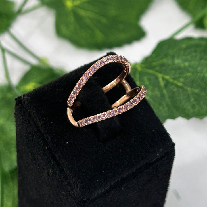 Customizable Ring Enhancer, 14K Rose Gold Over Amethyst Ring Enhancer, Gift For Mum