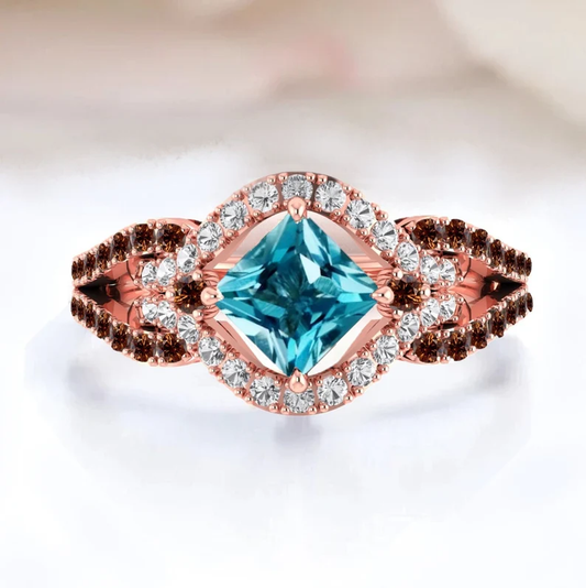 Limited Edition Engagement Ring- Vintage London Blue Topaz Ring
