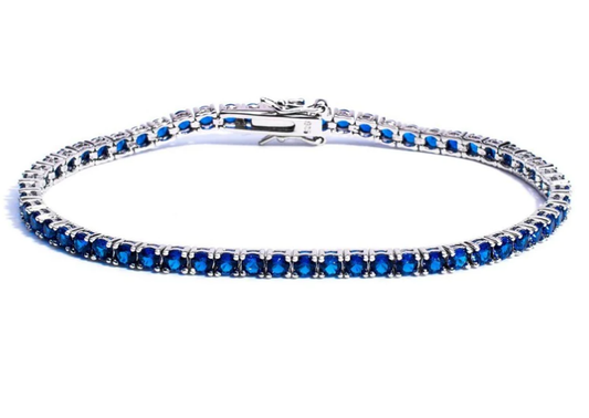 Unisex Sapphire Tennis Bracelet - Blue Sapphire Bracelet - September Birthstone