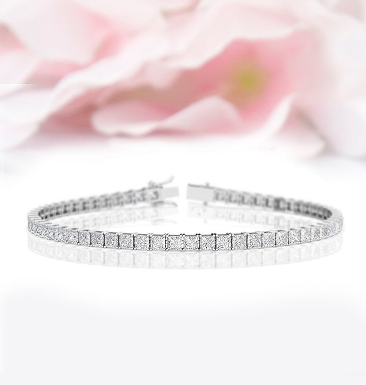 Princess Tennis Bracelet in 925 Sterling Silver