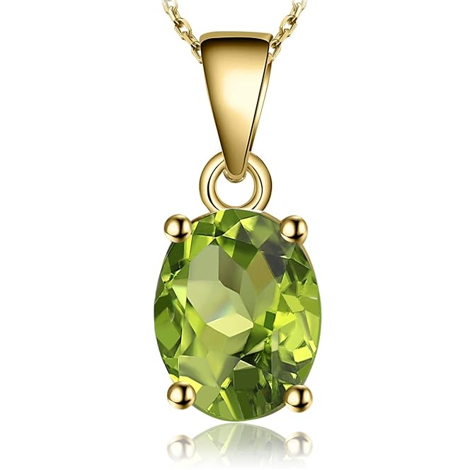 Citrine Solitaire Pendant Necklace in 18" November Birthstone Necklace - Gift For Her