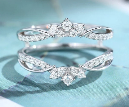 0.50 Ct Diamond Wedding Enhancer Wrap Ring-Ring Wrap Enhance-AJUKEnterprise