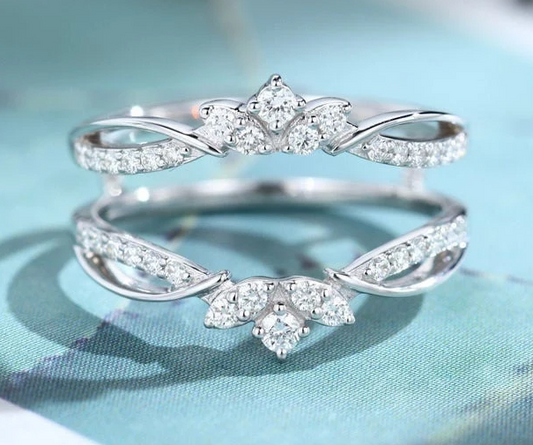 0.50 Ct Diamond Wedding Enhancer Wrap Ring-Ring Wrap Enhance-AJUKEnterprise