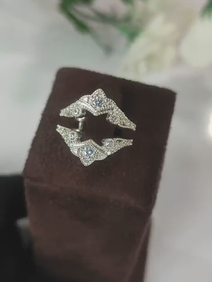 Vintage Diamond Enhancer Wrap Engagement Wedding Band Ring