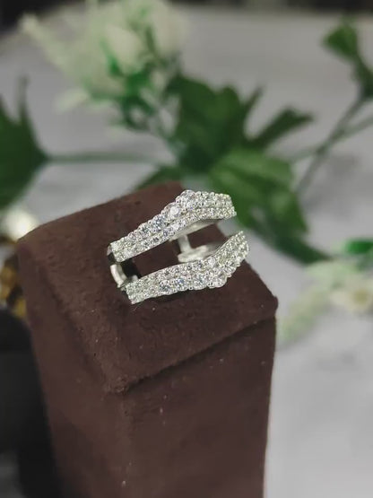 Wedding Ring Enhancer Wrap band- Women's Enhancer Engagement Ring Solid Sterling Silver