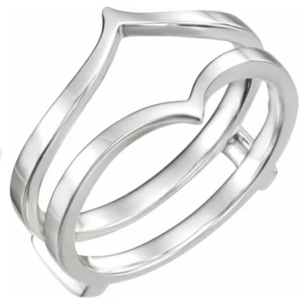 Plain Band Solitaire Enhancer Ring 925 Sterling Silver Guard Ring Wrap