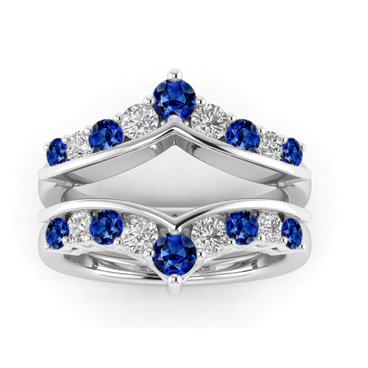 Sapphire Wrap Ring & Birthstone Ring Enhance in 925 Sterling Silver-Ring Wrap Enhance-AJUKEnterprise
