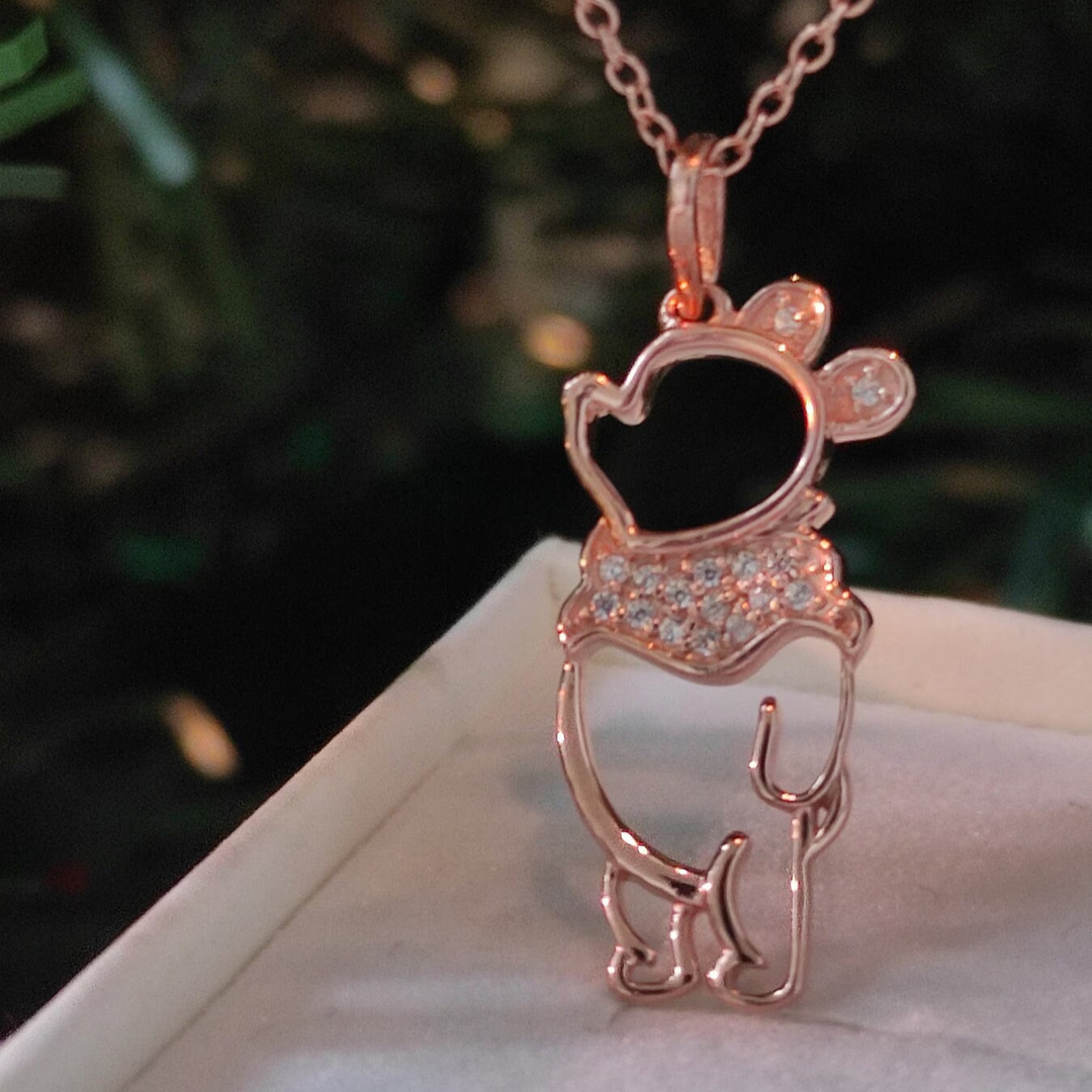 Winnie the Pooh Pendant Necklace 925 Sterling Silver Disney Jewelry - Christmas Gifts