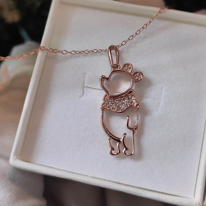 Winnie the Pooh Pendant Necklace 925 Sterling Silver Disney Jewelry - Christmas Gifts