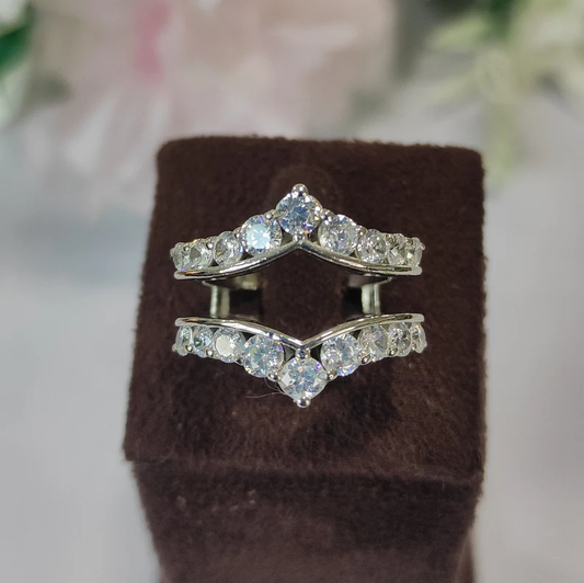 Moissanite Round Cut Diamond Wrap Ring 925 Sterling Silver-Ring-AJUKEnterprise